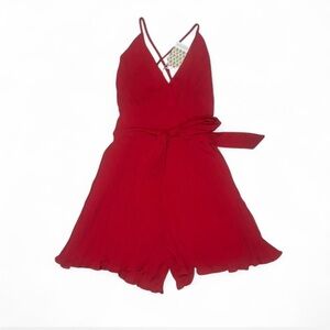 Beyond Words Hot Pink Spaghetti Strap Romper